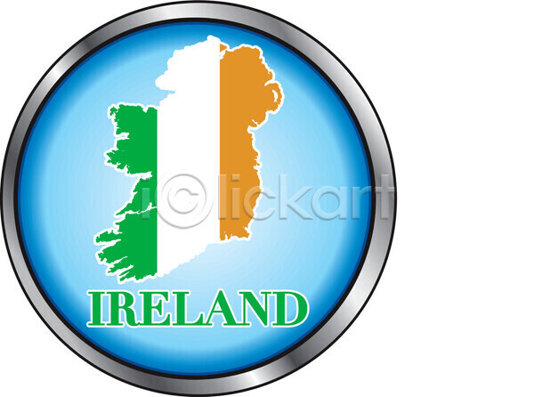 EPS 아이콘 일러스트 해외이미지 검은색 광택 깃발 북쪽 빛 아일랜드 영국 오렌지 원형 유럽 전국 줄무늬 지도 지리 초록색 컬러풀 클립아트 파란색 해외202004