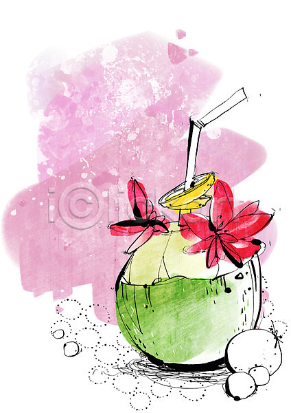 사람없음 PSD 라인일러스트 일러스트 과일 과일주스 꽃 디저트 레몬 백그라운드 빨대 식물 열대과일 열매 음료 음식 주스 컵 코코넛 코코넛주스 트로피컬아트