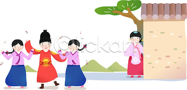 사랑 남자 사람 성인 성인만 여러명 여자 AI파일 일러스트 건물 건축물 국내일러스트 나무 눈물 담장 라이프 라이프스타일 바보사랑 산 서기 식물 신하 왕 전신 전통의상 짝사랑 한복