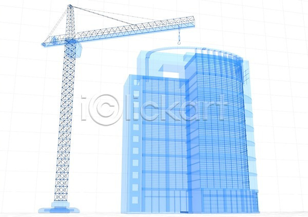 설계 사람없음 3D PSD 입체 편집이미지 3D소스 건물 건축 건축물 고층빌딩 그래픽 기중기 빌딩 설계도 조감도 중장비 청사진 컴퓨터그래픽 타워크레인 편집소스 현대건축