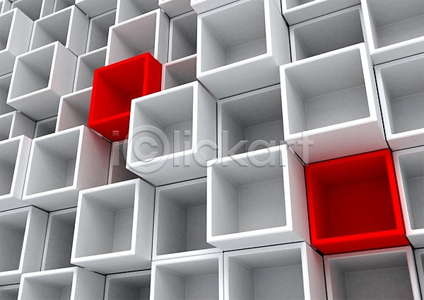 복잡 분석 사람없음 3D PSD 입체 편집이미지 3D소스 그래픽 무늬 백그라운드 블록 빨간색 사각형 상자 육면체 컬러 큐브 패턴 편집소스 흰색