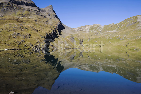 사람없음 JPG 포토 돌(바위) 물 바위(돌) 반사 산 스위스 야외 유럽 자연 주간 풍경(경치) 해외 해외풍경 호수