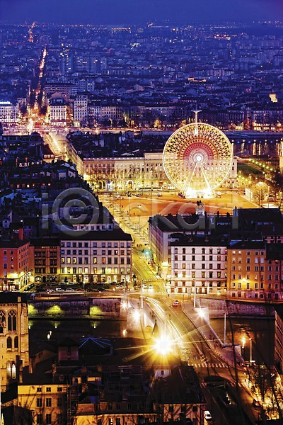 사람없음 JPG 포토 거리 건축물 도로 도시 리옹 빌딩 빛 야간 야경 야외 유럽 조명 풍경(경치) 프랑스 해외 해외풍경