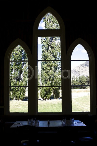 사람없음 JPG 포토 교회 나무 나이프 뉴질랜드 산 식물 실내 오세아니아 의자 창문 컵 탁자 풍경(경치) 해외 해외풍경