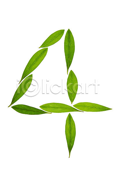 사람없음 JPG 포토 4 나뭇잎 누끼 백그라운드 사 숫자 스튜디오촬영 식물 실내 아라비아숫자 잎 자연 초록색 컨셉 컬러 풀(식물)
