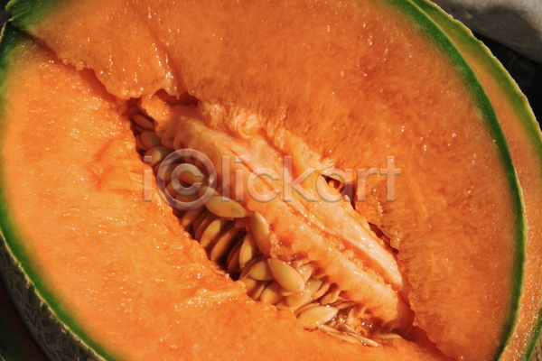 사람없음 JPG 포토 해외이미지 과일 껍질 멜론 바위 씨앗 오렌지 초록색 해외202004