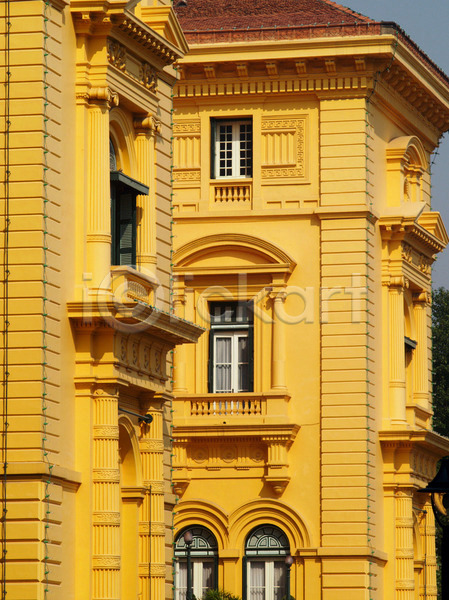 클래식 사람없음 JPG 포토 해외이미지 건물 건축양식 공산주의 궁전 노란색 대통령 베트남 아시아 주택 해외202004