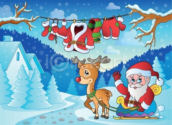 축하 남자 노년 노인남자한명만 한명 EPS 일러스트 해외이미지 나뭇가지 눈내림 디자인 루돌프 빨래널기 빨랫줄 사슴 산타클로스 상반신 순록 승차 썰매 잡기 캐릭터 크리스마스 파란색 해외202004