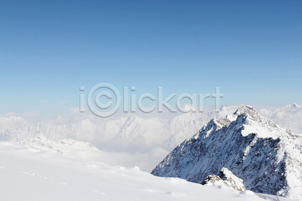 사람없음 JPG 포토 해외이미지 겨울 겨울풍경 설산 야외 오스트리아 이탈리아 자연 전경 주간 하늘 해외202004