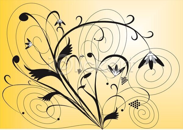 EPS 일러스트 해외이미지 계절 그림 꽃 꽃무늬 꽃잎 디자인 디지털 미술 백그라운드 복고 봄 소용돌이 여름(계절) 잎 자연 장식 추상 해외202004
