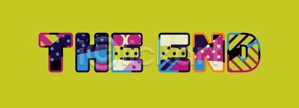 아이디어 EPS 일러스트 해외이미지 끝 넘어짐 단어 마감 마지막 미술 컨셉 타이포그라피 테마 해외202004 해외일러스트