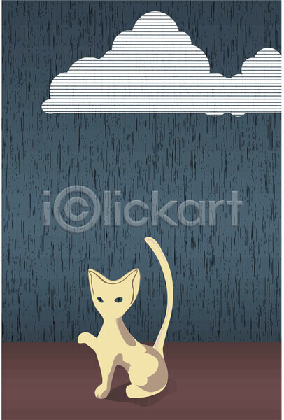 상상 추위 EPS 일러스트 해외이미지 고양이 교통시설 구름(자연) 그림 날씨 동물 만화 물 미술 방식 스케치 앉기 연필 일몰 제트기 해외202004 형상 흐림