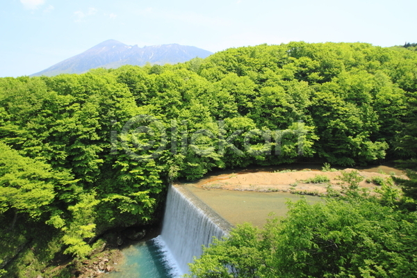 신선 사람없음 JPG 포토 해외이미지 개울 나무 내추럴 목재 물 야외 일본 자연 초록색 폭포 해외202004