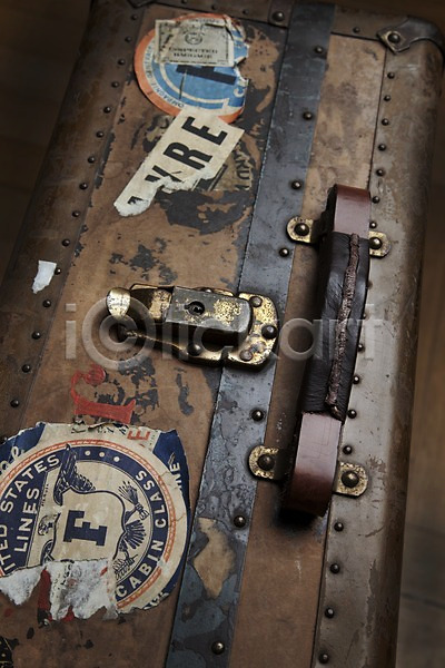 사람없음 JPG 포토 해외이미지 고립 구식 라벨 멀리 여행 여행가방 옛날 장비 짐 해외202004