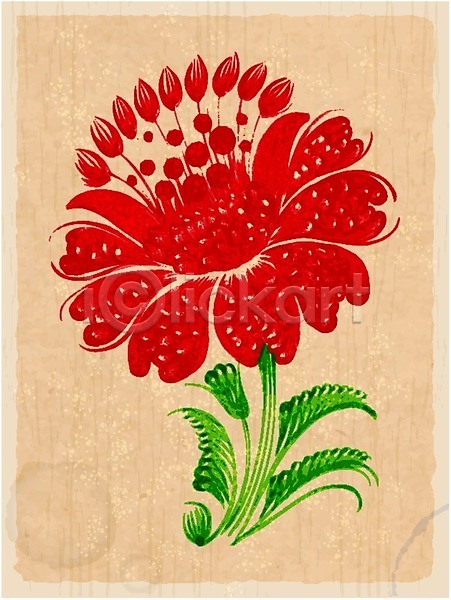 사람없음 EPS 일러스트 해외이미지 꽃 디자인 미술 백그라운드 손그림 수채화(물감) 잎 해외202004