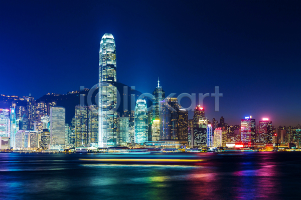 사람없음 JPG 포토 해외이미지 건물 고층빌딩 도시풍경 아시아 야경 야외 중국 하늘 해외202004 홍콩