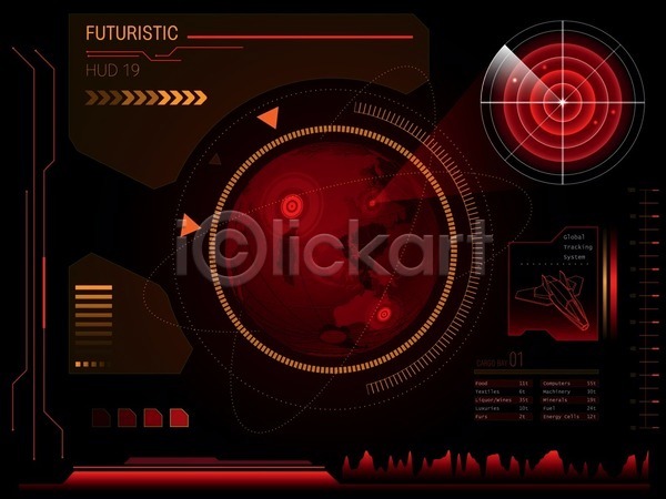 사람없음 EPS 일러스트 해외이미지 SF UI 디지털 사이버 인터페이스 인포그래픽 해외202004