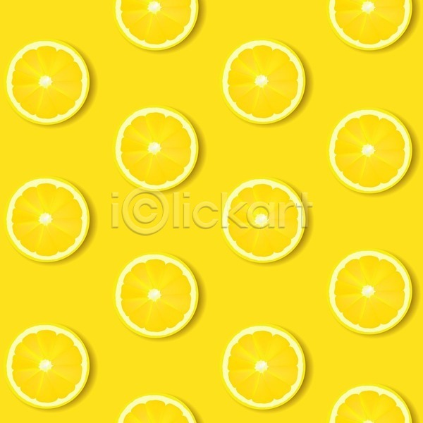 사람없음 EPS 일러스트 해외이미지 노란색 단면 레몬 백그라운드 패턴 해외202004