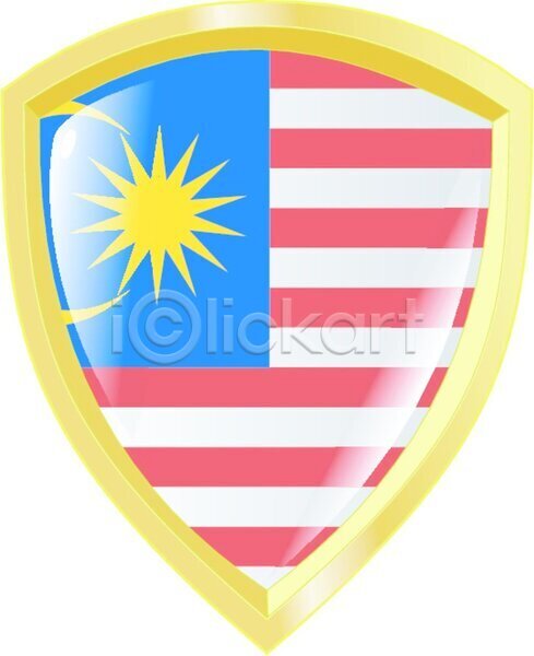 EPS 일러스트 해외이미지 1 깃발 디자인 말레이시아 모양 무기 심볼 싱글 역사 웹 컬러풀 코트 해외202004