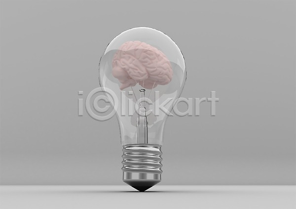 상상 아이디어 사람없음 신체부위 3D PSD 입체 편집이미지 3D소스 그래픽 뇌 백그라운드 백열등 상징 오브젝트 장기(의학) 전구 조명 컴퓨터그래픽 편집소스