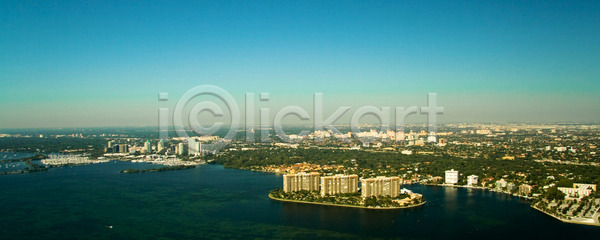 사람없음 JPG 포토 해외이미지 각도 건물 도시풍경 마이애미 물 미국 바다 스카이라인 여름 파노라마 파란색 플로리다 하늘 해외202004 해외포토 휴양지