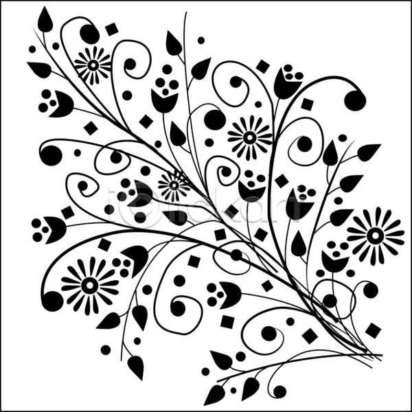 화려 EPS 일러스트 해외이미지 곡선 꽃 꽃무늬 나뭇가지 디자인 벚꽃 소용돌이 식물 엘리먼트 잎 자연 장식 줄기 추상 패턴 해외202004 흰색