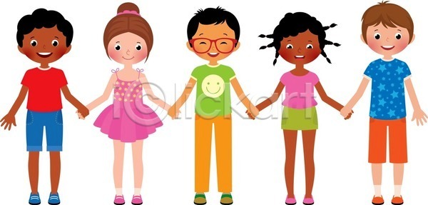 사랑 우정 평화 함께함 행복 백인 소년 EPS 일러스트 해외이미지 글로벌 다문화 미소(표정) 백그라운드 세계 여학생 친구 통일 학교 학생 해외202004 해외일러스트 흰색