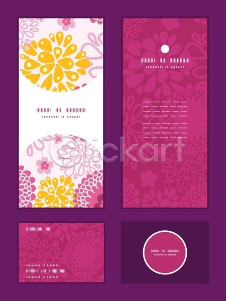 사람없음 EPS 일러스트 해외이미지 꽃 꽃무늬 디자인 배너 복고 분홍색 세트 식물 패턴 프레임 해외202004