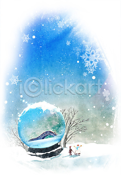 추위 사람 한명 PSD 일러스트 겨울 겨울배경 계절 나무 눈(날씨) 눈내림 눈사람 다리(건축물) 백그라운드 서기 스노글로브 시설물 식물 전신 풍경(경치)
