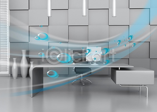 사람없음 3D PSD 입체 편집이미지 흑백 그래픽 물방울 바람 방 벽 실내 오브젝트 의자 인테리어 주택 책상 파란색 편집