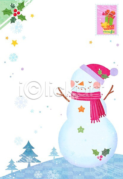 사람없음 PSD 일러스트 겨울 겨울배경 계절 기념일 나무 눈사람 눈송이 모자(잡화) 목도리 백그라운드 선물 선물상자 식물 우표 이벤트 크리스마스 풍경(경치)