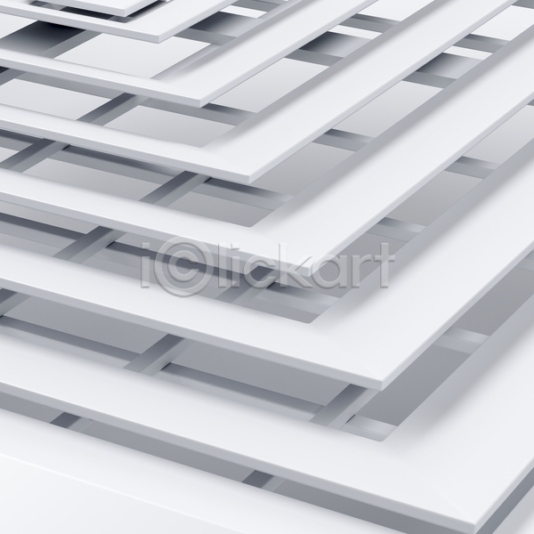 사람없음 3D JPG 포토 해외이미지 그래픽 디자인 미술 백그라운드 정사각형 줄무늬 추상 층 플라스틱 해외202004 흰색