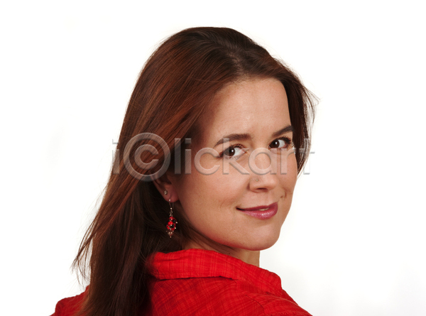 여자 한명 JPG 포토 해외이미지 귀걸이 모델 셔츠 유행 포즈 해외202004