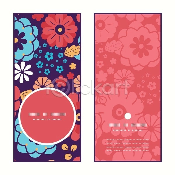 클래식 사람없음 EPS 일러스트 해외이미지 꽃 꽃무늬 디자인 배너 보라색 분홍색 패턴 프레임 해외202004