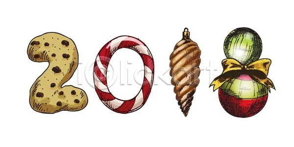 달콤 축하 EPS 일러스트 해외이미지 2018년 겨울 과자 굽기 날짜 디저트 막대사탕 맛 빨간색 사탕 새해 선물 손 숫자 신용카드 원뿔 음식 이벤트 인사 장식 컨셉 크리스마스 해외202004 해외일러스트 휴가