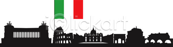 EPS 실루엣 일러스트 해외이미지 흑백 건축양식 검은색 고립 광장 교회 그림 그림자 깃발 단계 도시 도시풍경 로마 문화 바실리카 사도궁 산타클로스 성당 스카이라인 아치 언덕 외관 이탈리아 콜로세움 포럼 해외202004 해외일러스트 흰색