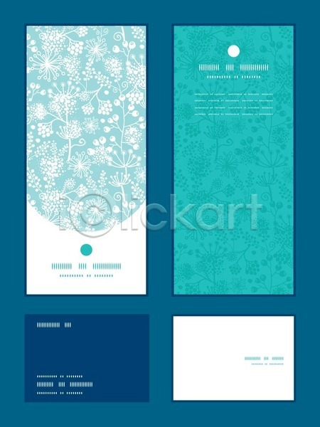 우아함 화려 사람없음 EPS 일러스트 해외이미지 꽃무늬 디자인 민트색 배너 세트 패턴 프레임 해외202004