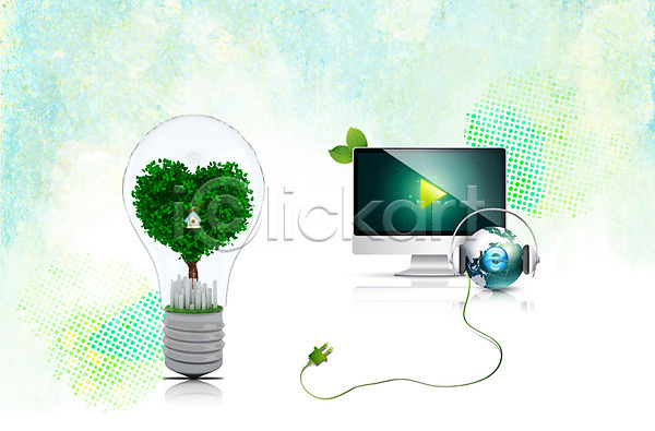 사람없음 PSD 편집이미지 그린에너지 그린캠페인 나무 나뭇잎 디지털 식물 에코 인터넷 자연 자연보호 전구 전기에너지 전자제품 정보기술 지구 첨단기기 초록색 친환경 컴퓨터 플러그 헤드셋 환경