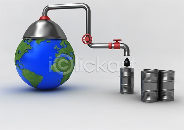 사람없음 3D PSD 편집이미지 3D소스 그래픽 석유 석유통 세계 에너지 연료 지구 지구본 컴퓨터그래픽 파이프(관) 편집소스 회색배경