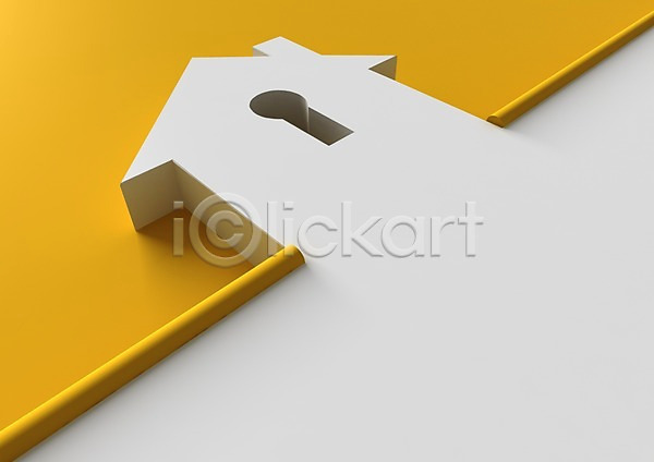 사람없음 3D PSD 편집이미지 3D소스 건축 그래픽 노란색 모양 백그라운드 부동산 열쇠구멍 주택 컬러 컴퓨터그래픽 편집소스