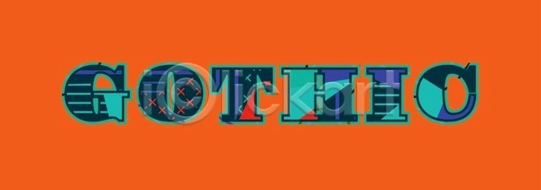 신비 아이디어 EPS 일러스트 해외이미지 고딕 기간 단어 미술 스타일 중세 컨셉 타이포그라피 테마 해외202004 해외일러스트