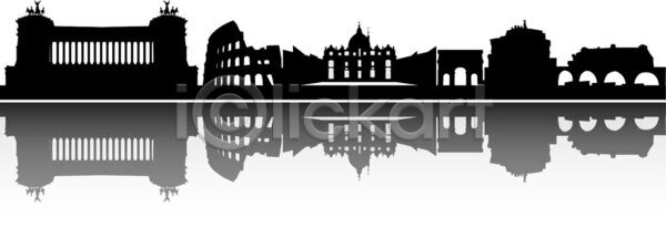 EPS 실루엣 일러스트 해외이미지 흑백 건축양식 검은색 고립 광장 교회 깃발 도시 도시풍경 로마 문화 바실리카 사도궁 성당 스카이라인 아치 언덕 외관 이탈리아 콜로세움 포럼 해외202004 해외일러스트 흰색