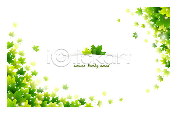 사람없음 AI(파일형식) 일러스트 나뭇잎 단풍 배너 백그라운드 식물 안내 알림 잎 자연 초록색 컬러 틀 풀(식물) 프레임