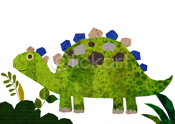 사람없음 PSD 일러스트 공룡 공룡캐릭터 동물 동물캐릭터 식물 애니멀프린트 척추동물 캐릭터 파충류 풀(식물) 한마리