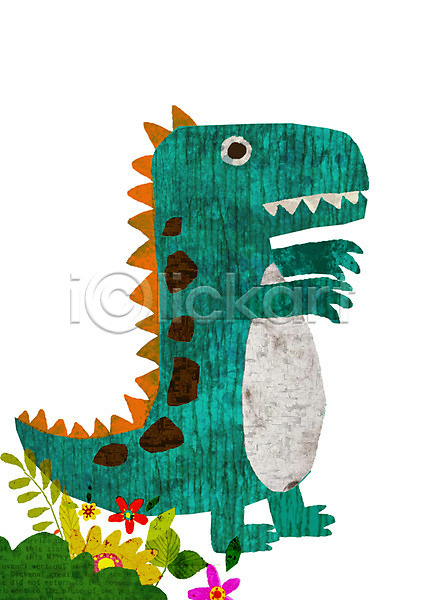 사람없음 PSD 일러스트 공룡 공룡캐릭터 꽃 동물 동물캐릭터 식물 애니멀프린트 척추동물 캐릭터 파충류 풀(식물) 한마리