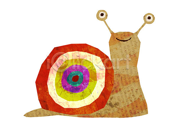 사람없음 PSD 일러스트 달팽이(동물) 동물 동물캐릭터 애니멀프린트 연체동물 캐릭터 한마리