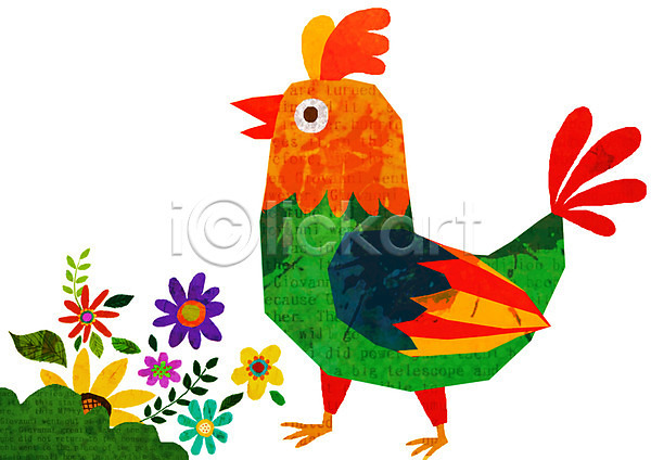 사람없음 PSD 일러스트 꽃 닭 닭캐릭터 동물 동물캐릭터 새캐릭터 식물 애니멀프린트 조류 척추동물 캐릭터 풀(식물) 한마리