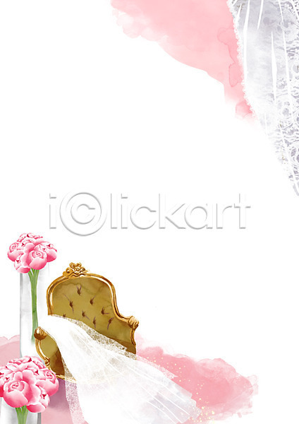 사람없음 PSD 일러스트 결혼 결혼소품 꽃 드레스 백그라운드 베일 식물 신부대기실 오브젝트 웨딩드레스 의자