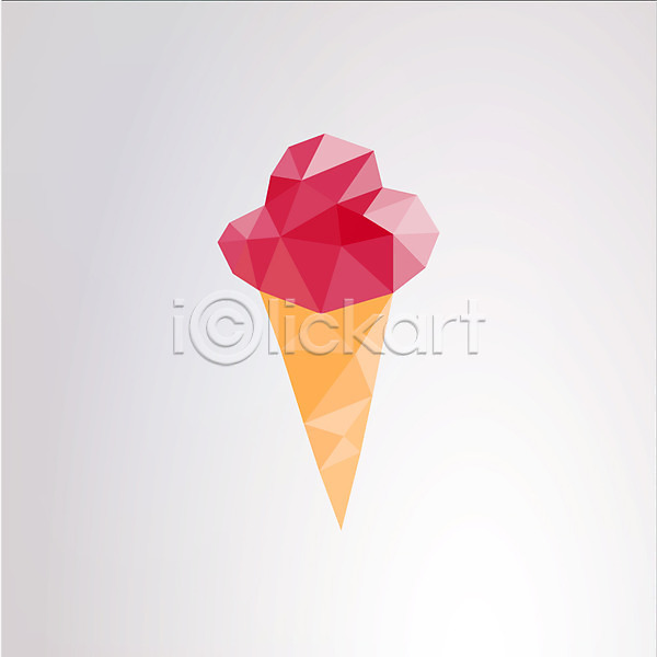 사람없음 AI(파일형식) 아이콘 입체 입체아이콘 디저트 딸기맛 무늬 백그라운드 분홍색 삼각형 아이스크림 아이스크림콘 컬러 콘아이스크림 패턴