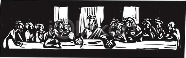 EPS 일러스트 해외이미지 교회 기독교 목판화 부활절 성경 예수 와인 저녁식사 종교 크리스마스 해외202004 해외일러스트 희생